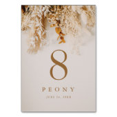 Numéro De Table Mariage Boho Fall Flowers (Par défaut)