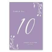 Numéro De Table Mariage Boho rustique Elegant Lavender Fleurs sauv (Par défaut)