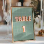 Numéro De Table Mariage Boho Super coloré rétro<br><div class="desc">Mariage Boho Super coloré rétro</div>