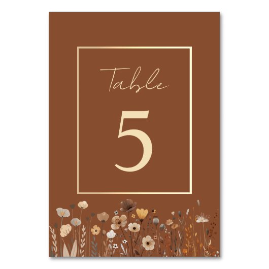 Numéro De Table Mariage Boho Terracotta (Par défaut)