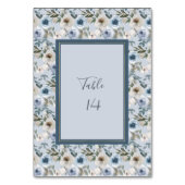 Numéro De Table Mariage botanique bleu et gris (Par défaut)