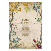 Numéro De Table Mariage botanique de fleurs sauvages bohème d'auto (Par défaut)