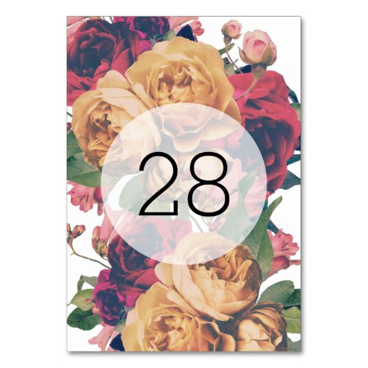 Numéro De Table Mariage botanique Rose antique (Par défaut)