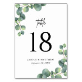 Numéro De Table Mariage Botanique Rustique au Feuillage d'Eucalypt (Par défaut)