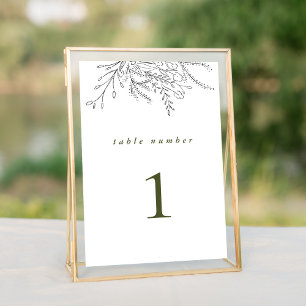Numéro De Table Mariage Bouquet débordant