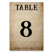 Numéro De Table Mariage Brown rustique désorganisé (Par défaut)