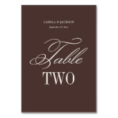 Numéro De Table Mariage Brun  (Par défaut)