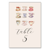 Numéro De Table Mariage Brunch Fête des mariées Tasses à thé Chino (Dos)