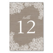Numéro de table Mariage Burlap and Lace (Par défaut)