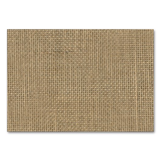 Numéro De Table Mariage Cabine naturel beige Tan Jute Burlap-Russe (Devant)