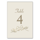 Numéro De Table Mariage Calligraphie Dorée (Dos)