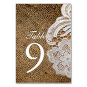Numéro De Table mariage campagnard de l'ouest rustique burlap et d (Dos)