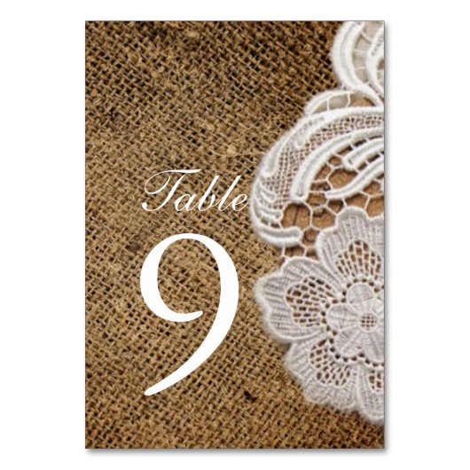 Numéro De Table mariage campagnard de l'ouest rustique burlap et d (Dos)