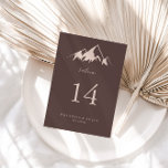 Numéro De Table Mariage campagnard de montagne Clear<br><div class="desc">Ce numéro de table de mariage campagnard de montagne clair est parfait pour un mariage rustique. L'aménagement comprend une montagne beige d'aquarelle idyllique. Il s'agit d'un numéro de table recto-verso. Ajoutez chaque numéro de table dont vous avez besoin à votre panier individuellement.</div>