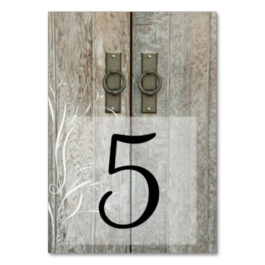 Numéro De Table Mariage campagnard des portes à double grange Numé (Par défaut)