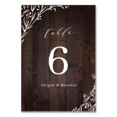 Numéro De Table Mariage campagnard Floral Boho Rustique Grange Boi (Dos)