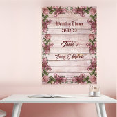 Numéro De Table Mariage campagnard Floral Rustique Rose