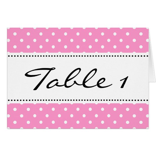 Numéro de table mariage Cartes de place avec motif (Devant Horizontal)