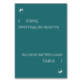 Numéro De Table Mariage Cartes-Végétarien-Émeraude Vert-Émeraude (Par défaut)