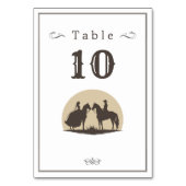 Numéro De Table Mariage casquette Wild West cowboy (Dos)