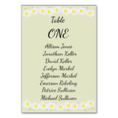 Numéro De Table Mariage Casual aux Marguerites (Par défaut)