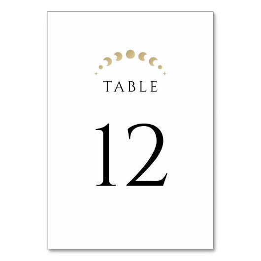 Numéro De Table Mariage céleste d'or (Par défaut)