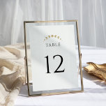 Numéro De Table Mariage céleste d'or<br><div class="desc">Guidez vos invités avec le "Gold Celestial Mariage Table Numbers". Contre un arrière - plan blanc propre,  les éléments célestes dorés. Les phases de lune subtilement intégrées dans le design symbolisent la progression des tables,  créant un voyage céleste pour vos invités.</div>