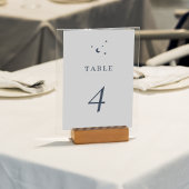 Numéro De Table Mariage céleste étoile lunaire