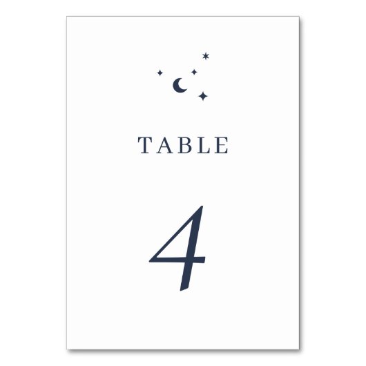 Numéro De Table Mariage céleste étoile lunaire (Par défaut)