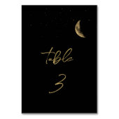 Numéro De Table Mariage céleste noir Numéro de la table (Par défaut)