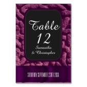 Numéro De Table Mariage céleste violet (Dos)