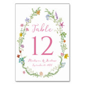 Numéro De Table Mariage Champêtre de Fleurs Sauvages (Par défaut)