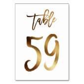 Numéro de table mariage chic de feuille d'or | Tab (Par défaut)