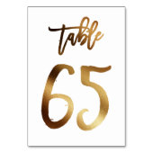 Numéro de table mariage chic de feuille d'or | Tab (Par défaut)
