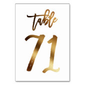 Numéro de table mariage chic de feuille d'or | Tab (Par défaut)