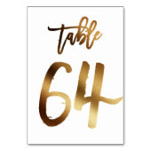 Numéro de table mariage chic de feuille d'or | Tab (Par défaut)