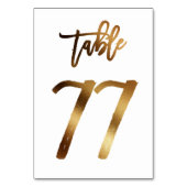 Numéro de table mariage chic de feuille d'or | Tab (Par défaut)