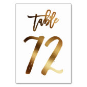 Numéro de table mariage chic de feuille d'or | Tab (Par défaut)