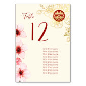 Numéro De Table Mariage chinois aux fleurs de cerisiers (Par défaut)