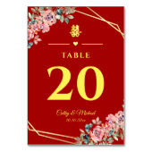 Numéro De Table Mariage chinois de couronnes géométriques en or ro (Par défaut)