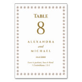 Numéro De Table Mariage chrétien Elégante Perle (Par défaut)