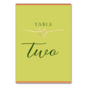 Numéro De Table Mariage Citron Vert (Par défaut)