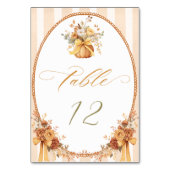 Numéro De Table Mariage Citrouille automne (Dos)