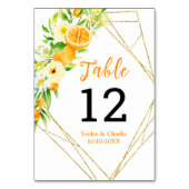 Numéro De Table Mariage Citrus Oranges (Dos)