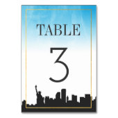 Numéro De Table Mariage classique de New York (Dos)