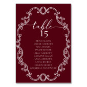 Numéro de table Mariage classique de script simple (Par défaut)