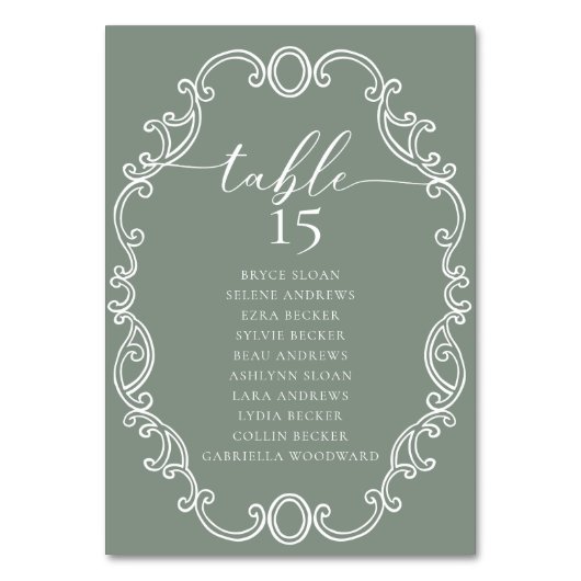 Numéro de table Mariage classique de script simple (Par défaut)