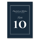 Numéro De Table Mariage classique et simple et élégant (Dos)