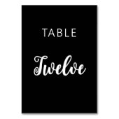 Numéro De Table Mariage classique noir blanc (Dos)