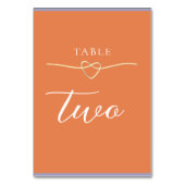 Numéro De Table Mariage coloré clair (Dos)